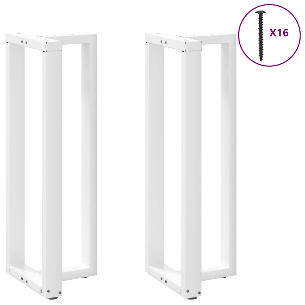 2 db fehér acél bárasztal lábak t-alakú 40x35x(111-112) cm