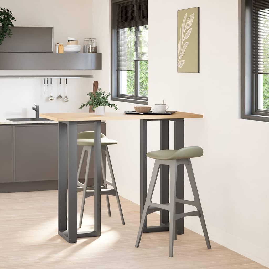 2 db antracit acél bárasztal lábak t-alakú 40x35x(111-112) cm
