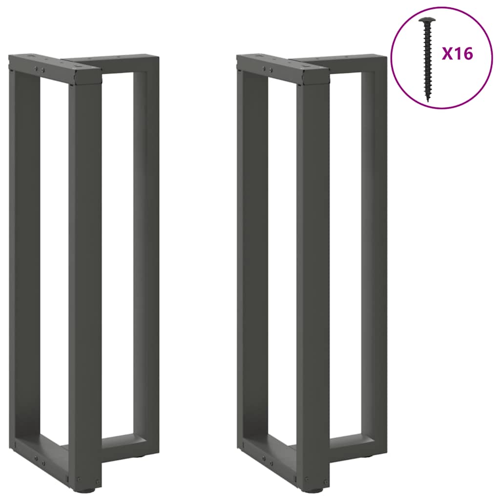 2 db antracit acél bárasztal lábak t-alakú 40x35x(111-112) cm