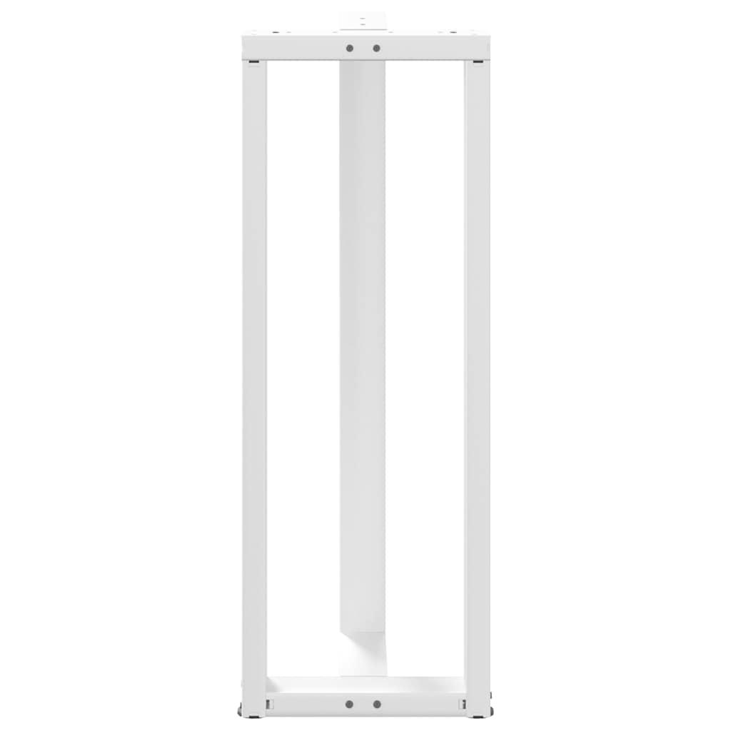 2 db fehér acél bárasztal lábak t-alakú 50x35x(111-112) cm
