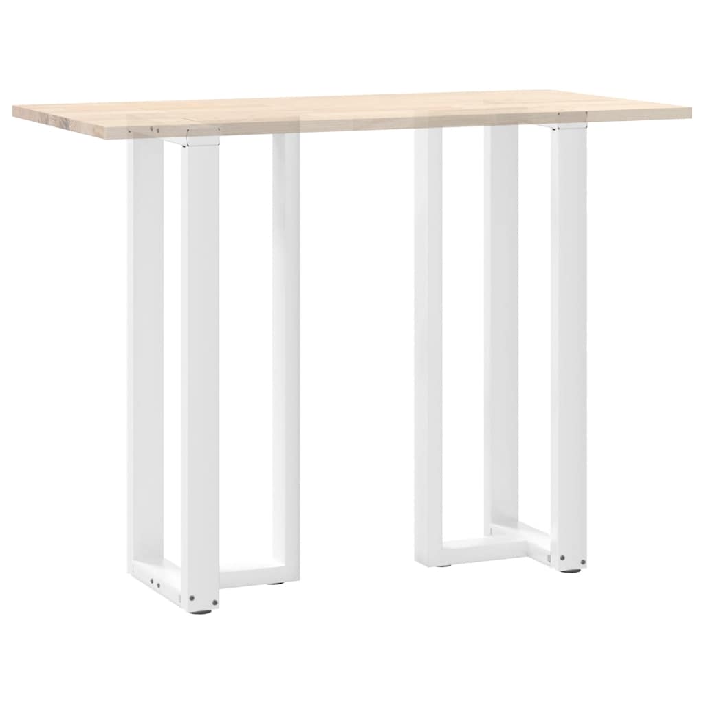 2 db fehér acél bárasztal lábak t-alakú 50x35x(111-112) cm