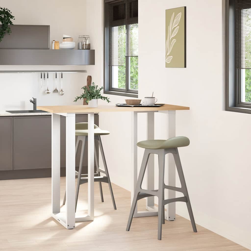 2 db fehér acél bárasztal lábak t-alakú 60x35x(111-112) cm