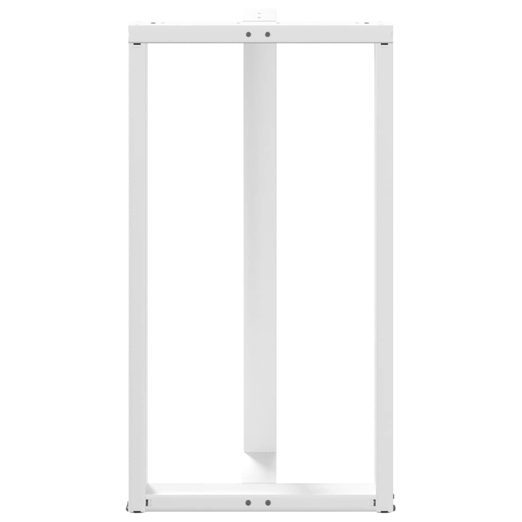2 db fehér acél bárasztal lábak t-alakú 60x35x(111-112) cm