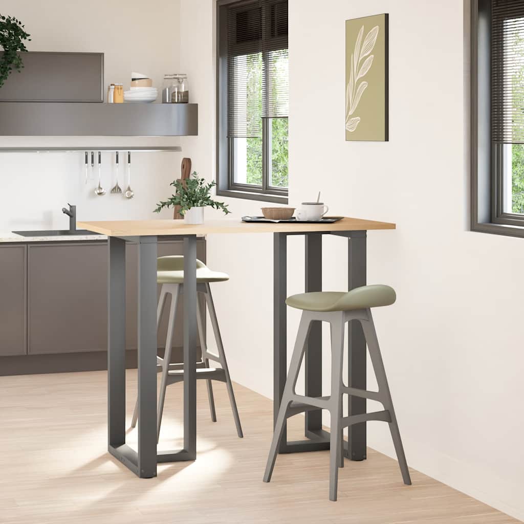 2 db antracit acél bárasztal lábak t-alakú 60x35x(111-112) cm