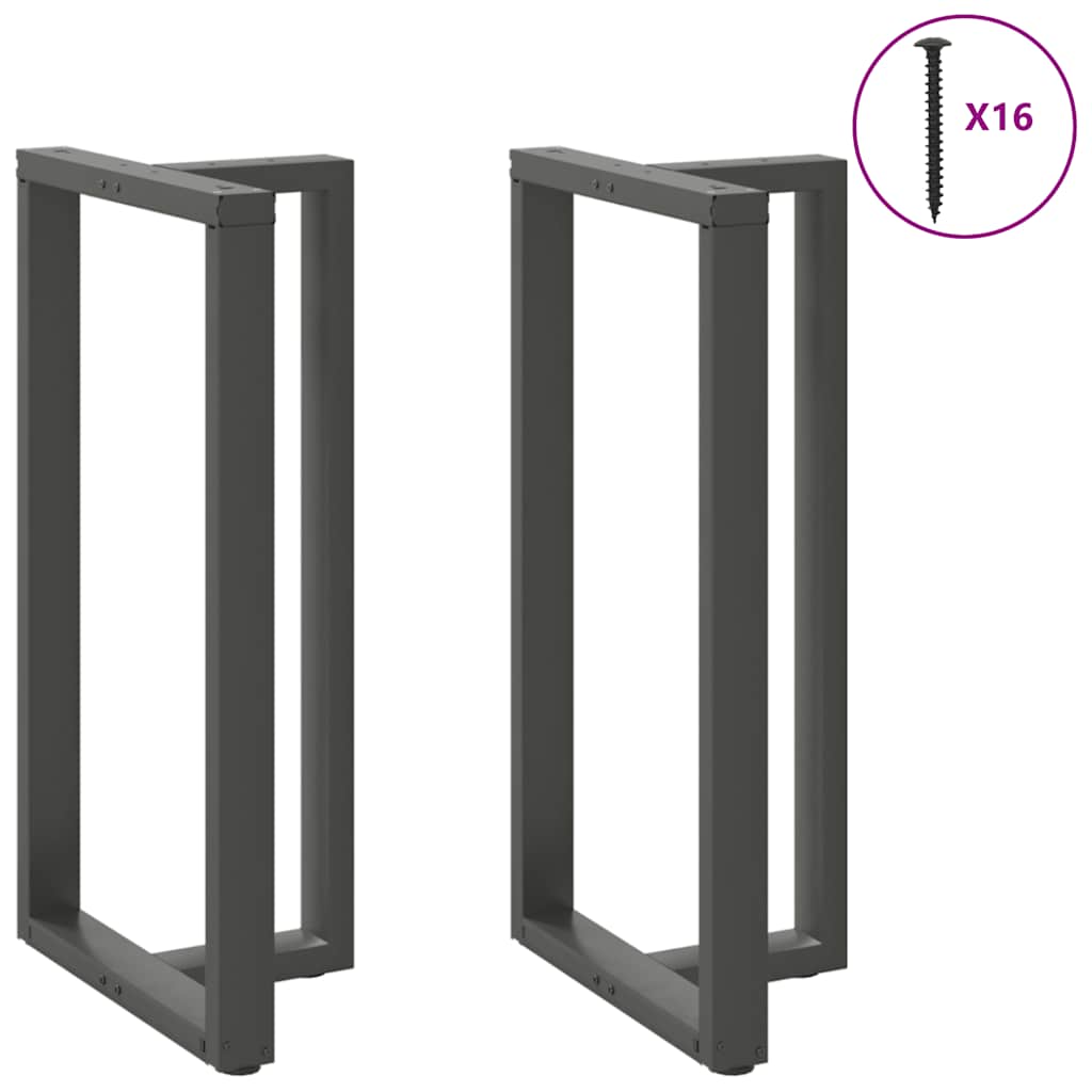 2 db antracit acél bárasztal lábak t-alakú 60x35x(111-112) cm