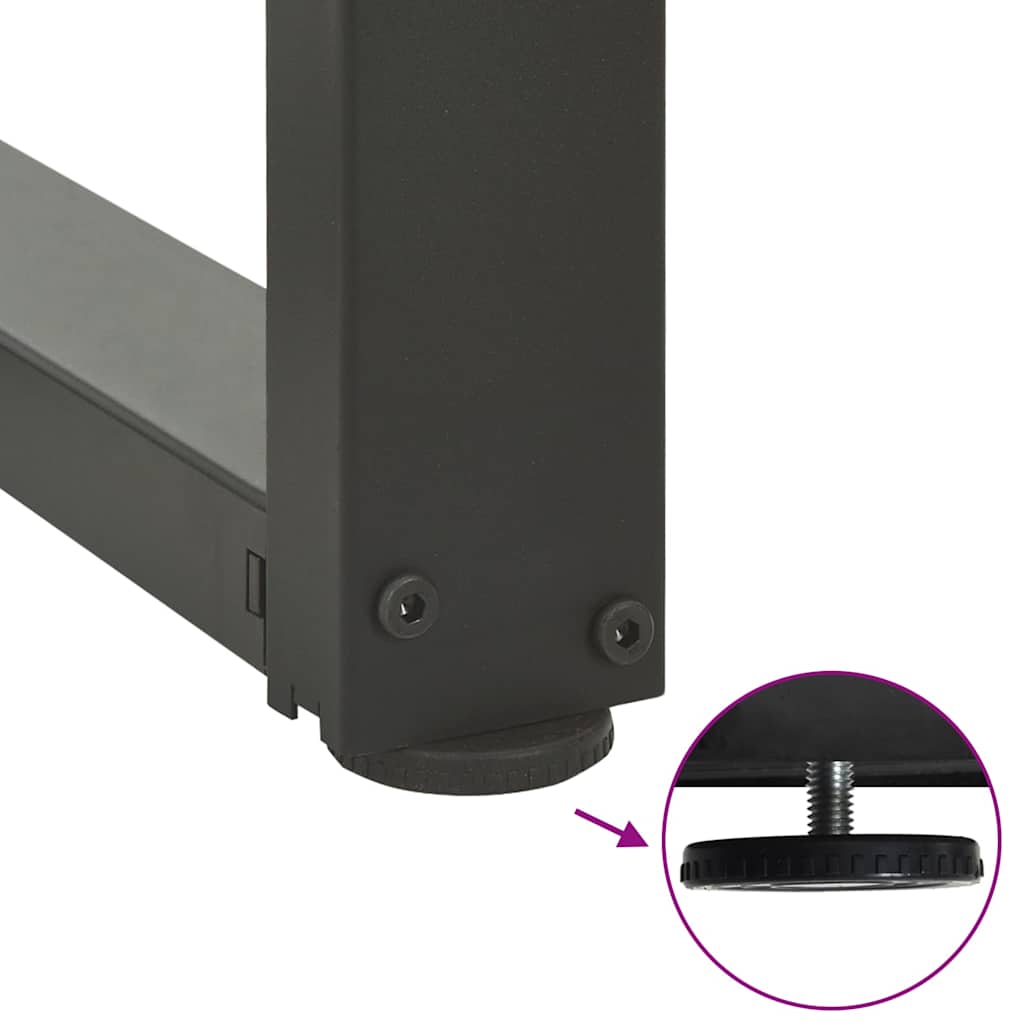 2 db antracit acél bárasztal lábak t-alakú 60x35x(111-112) cm