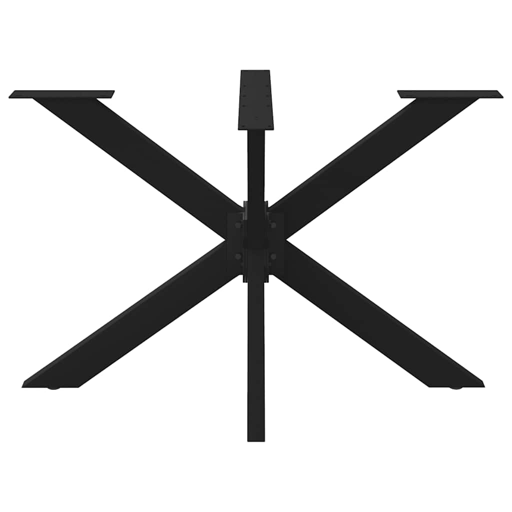 Fekete acél étkezőasztal lábak pók alakú 120x68x(72-73) cm