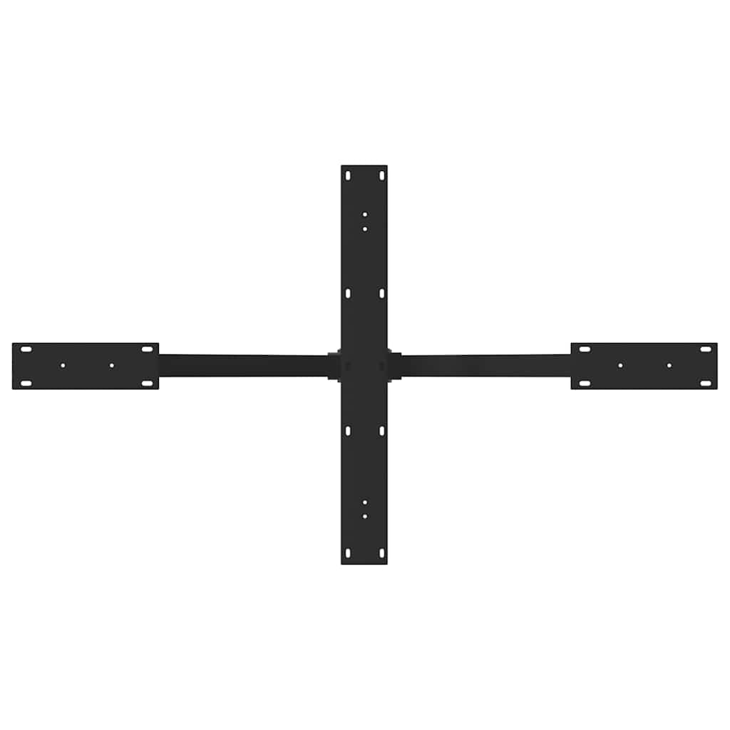 Fekete acél étkezőasztal lábak pók alakú 120x68x(72-73) cm