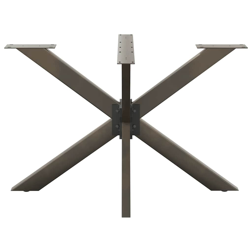 Natúr acél étkezőasztal lábak pók alakú 120x68x(72-73) cm