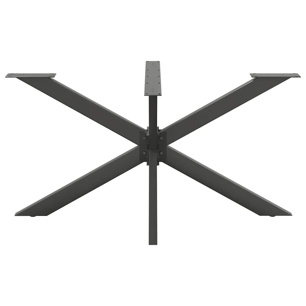 Antracit acél étkezőasztal lábak pók alakú 150x78x(72-73) cm