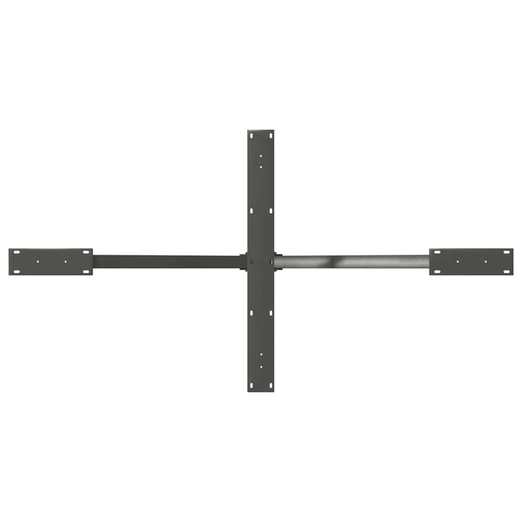 Antracit acél étkezőasztal lábak pók alakú 150x78x(72-73) cm