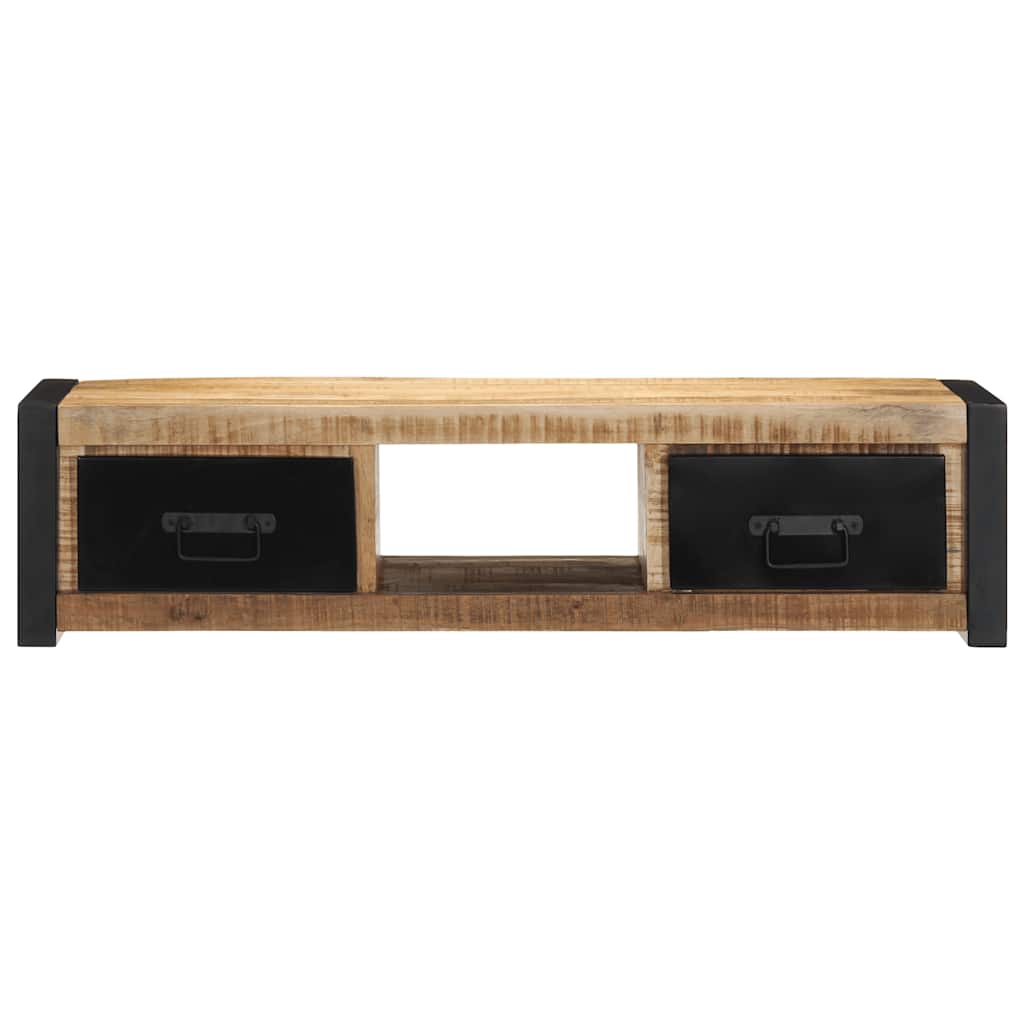 Tv szekrény 100x30x25 cm tömör durva fa mango