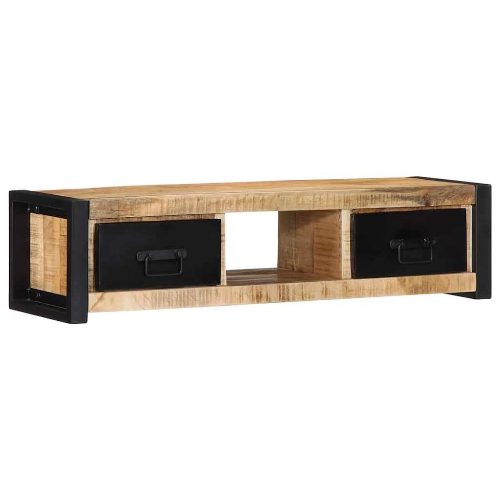 Tv szekrény 100x30x25 cm tömör durva fa mango
