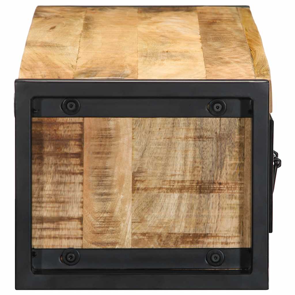 Tv szekrény 100x30x25 cm tömör durva fa mango