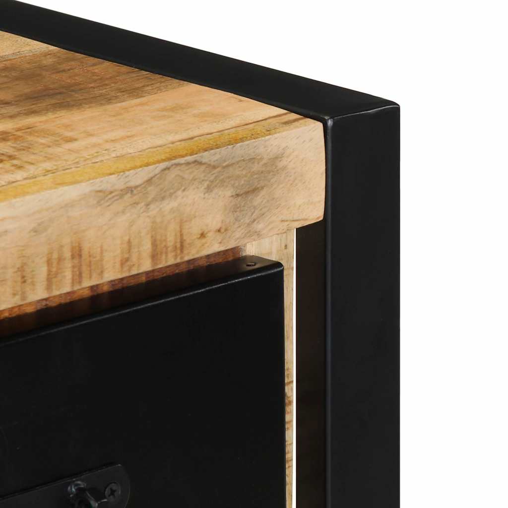 Tv szekrény 100x30x25 cm tömör durva fa mango