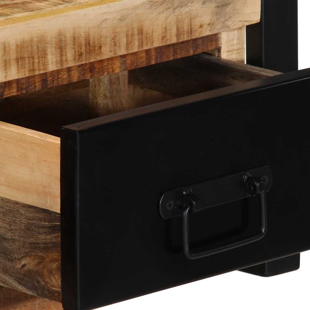 Tv szekrény 100x30x25 cm tömör durva fa mango