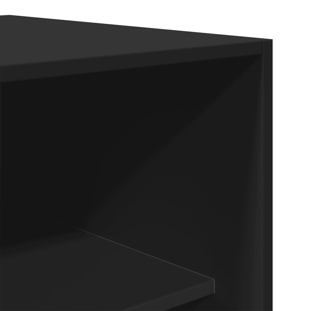 Fekete szerelt fa ruhásszekrény 80 x 50 x 200 cm Fekete szerelt fa ruhásszekrény 80 x 50 x 200 cm