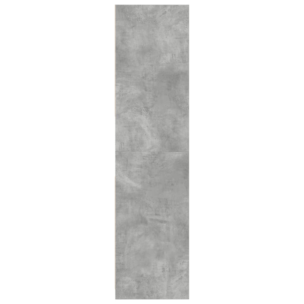 Betonszürke szerelt fa ruhásszekrény 80 x 50 x 200 cm