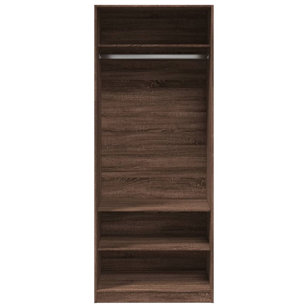 Barna tölgy színű szerelt fa ruhásszekrény 80 x 50 x 200 cm Barna tölgy színű szerelt fa ruhásszekrény 80 x 50 x 200 cm