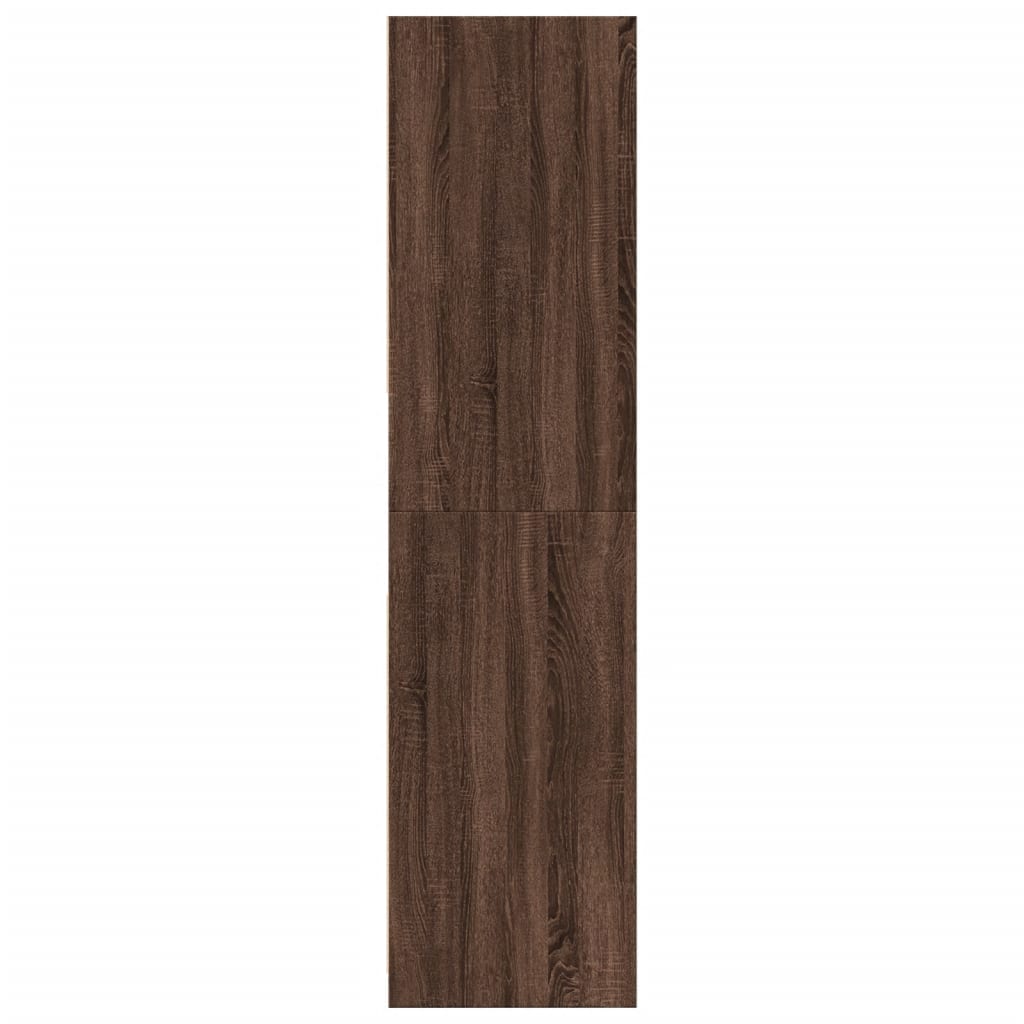 Barna tölgy színű szerelt fa ruhásszekrény 80 x 50 x 200 cm Barna tölgy színű szerelt fa ruhásszekrény 80 x 50 x 200 cm
