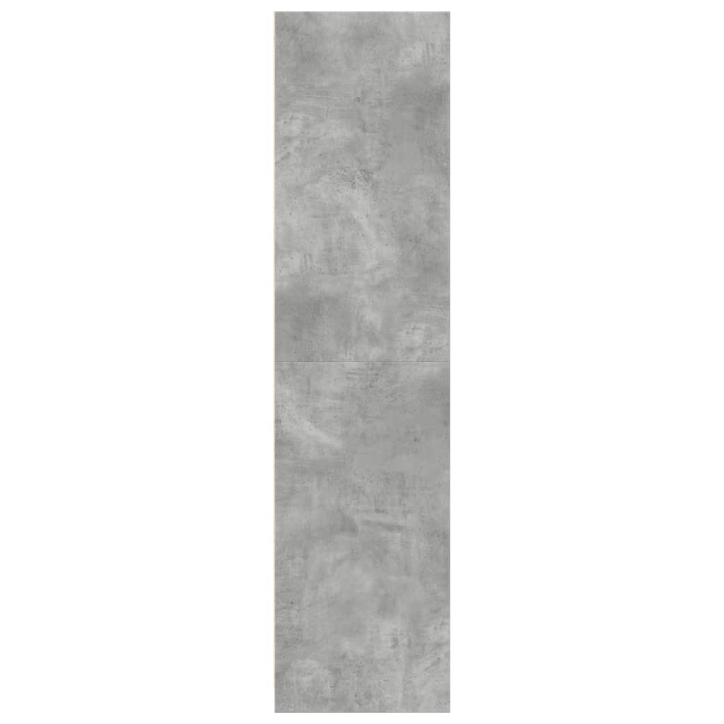 Betonszürke szerelt fa ruhásszekrény 30 x 50 x 200 cm