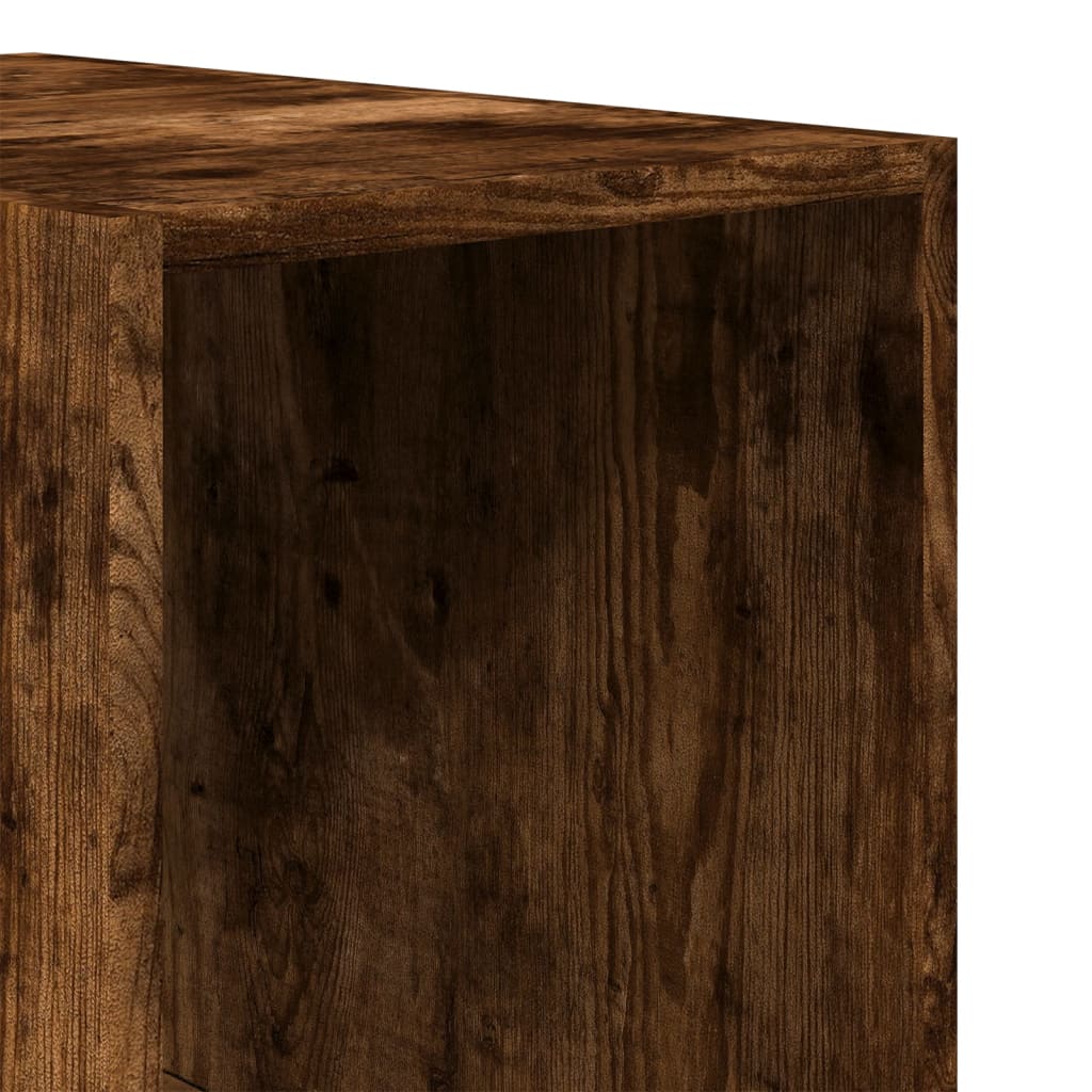 Füstös tölgy színű szerelt fa ruhásszekrény 30 x 50 x 200 cm Füstös tölgy színű szerelt fa ruhásszekrény 30 x 50 x 200 cm