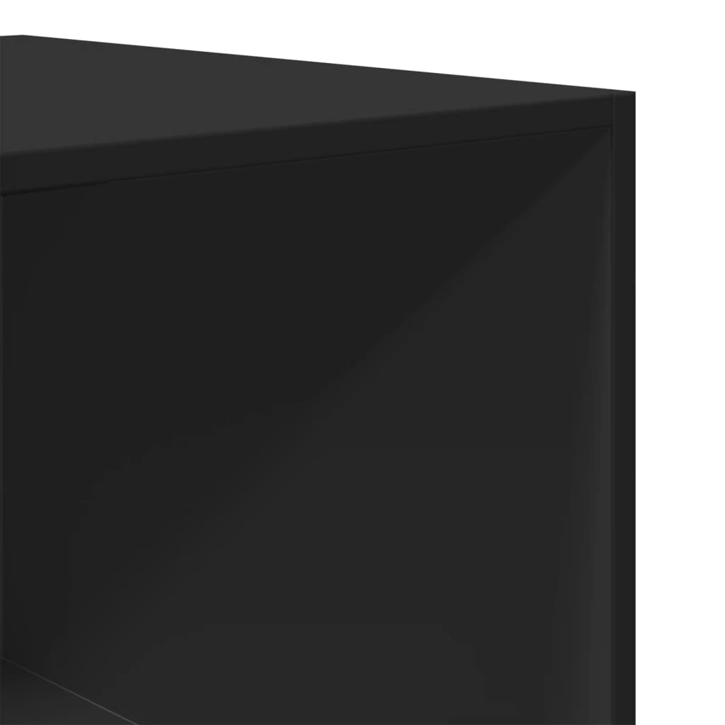 Fekete szerelt fa ruhásszekrény 50 x 50 x 200 cm Fekete szerelt fa ruhásszekrény 50 x 50 x 200 cm
