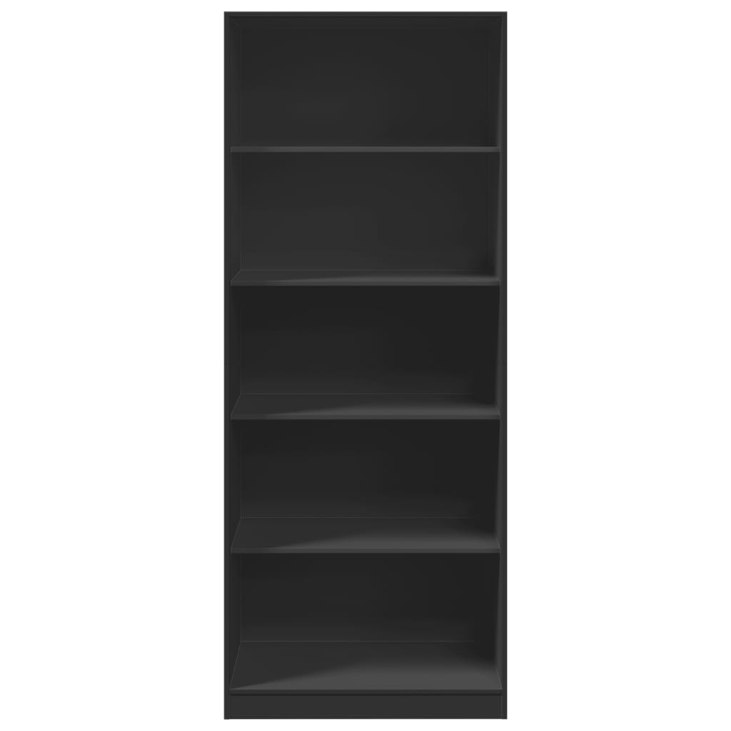 Fekete szerelt fa ruhásszekrény 80 x 50 x 200 cm Fekete szerelt fa ruhásszekrény 80 x 50 x 200 cm