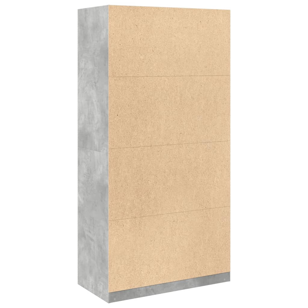 Betonszürke forgácslap ruhásszekrény 100 x 50 x 200 cm Betonszürke forgácslap ruhásszekrény 100 x 50 x 200 cm