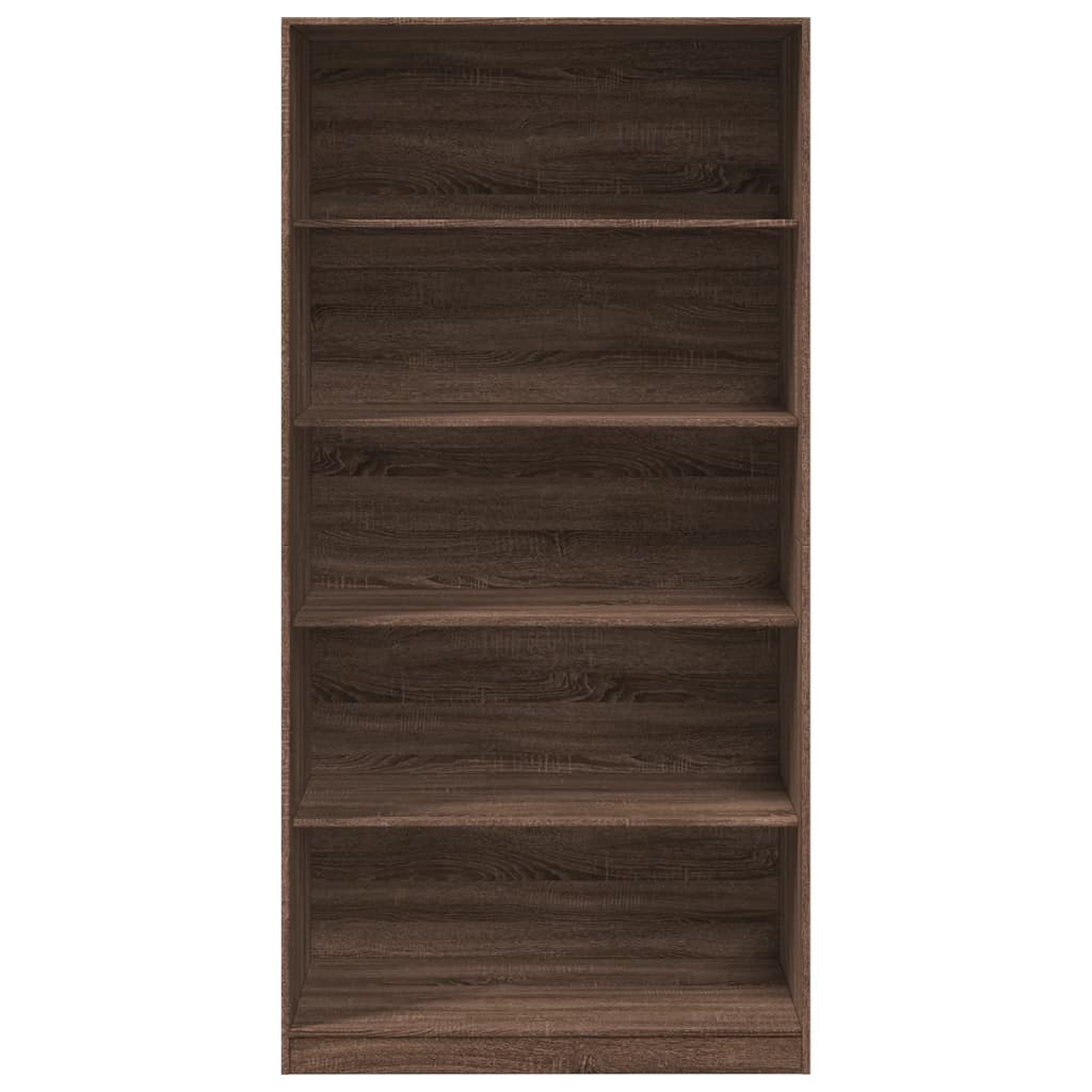 Barna tölgy színű szerelt fa ruhásszekrény 100 x 50 x 200 cm