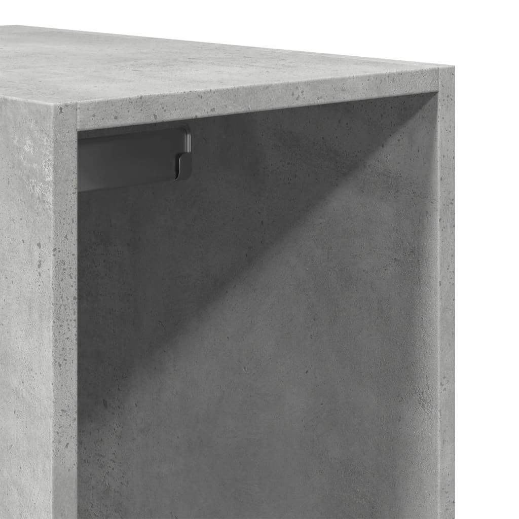 Betonszürke szerelt fa ruhásszekrény 30 x 50 x 200 cm Betonszürke szerelt fa ruhásszekrény 30 x 50 x 200 cm