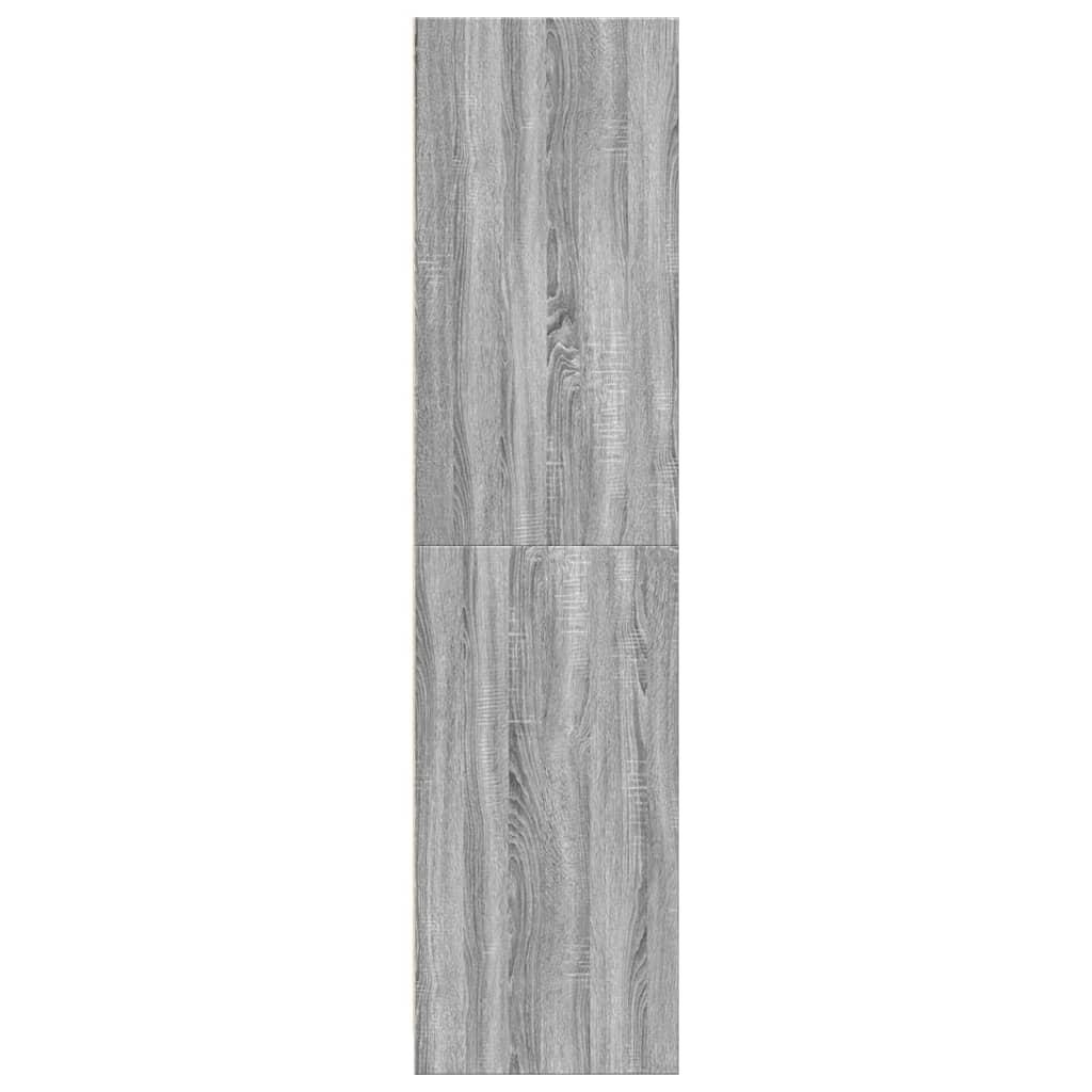 Szürke sonoma színű szerelt fa ruhásszekrény 30 x 50 x 200 cm