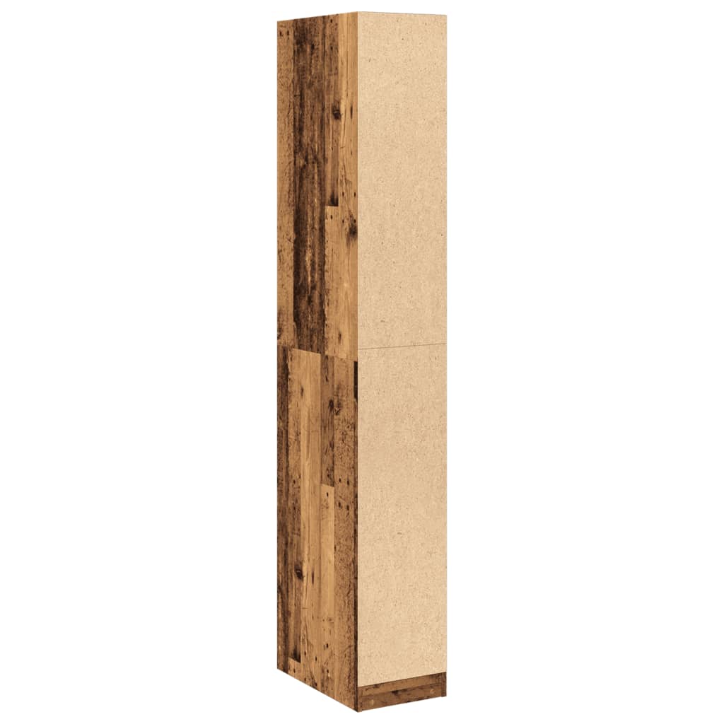 Antik fa színű szerelt fa ruhásszekrény 30 x 50 x 200 cm Antik fa színű szerelt fa ruhásszekrény 30 x 50 x 200 cm