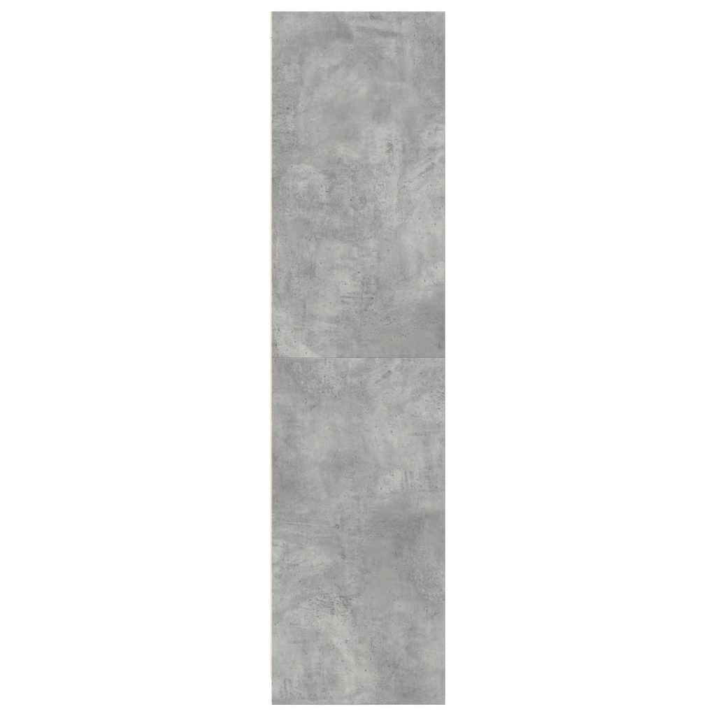Betonszürke szerelt fa ruhásszekrény 80 x 50 x 200 cm