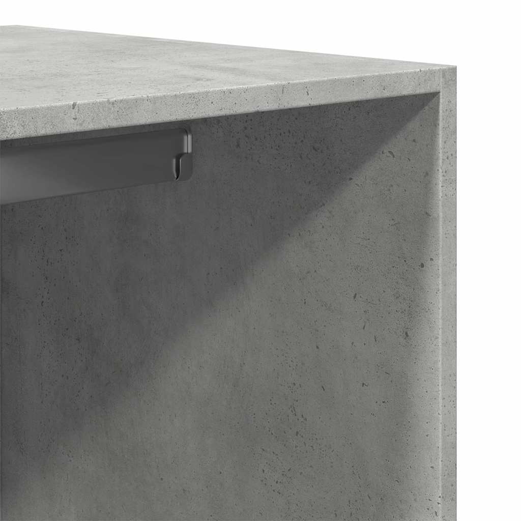 Betonszürke szerelt fa ruhásszekrény 80 x 50 x 200 cm
