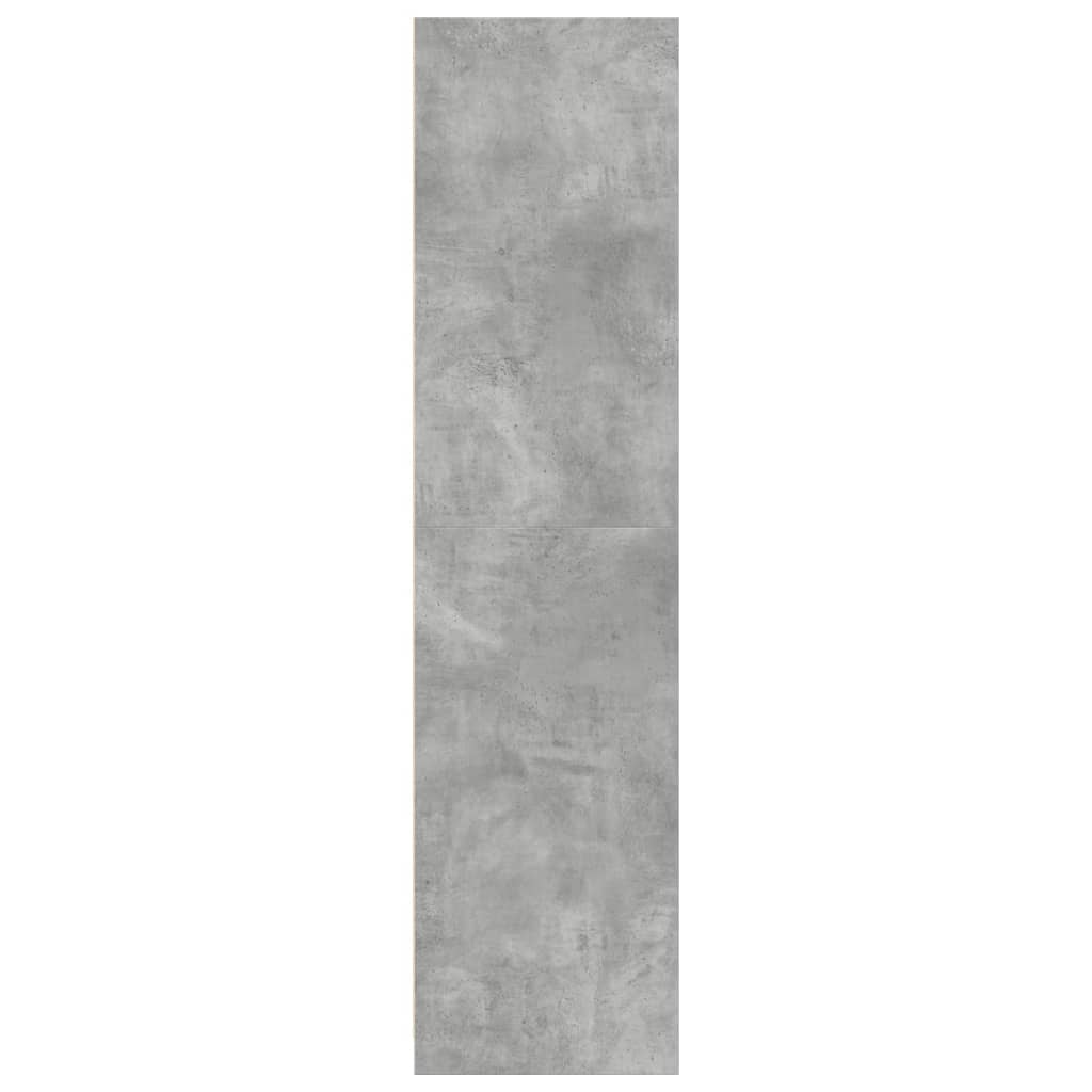 Betonszürke szerelt fa ruhásszekrény 80 x 50 x 200 cm