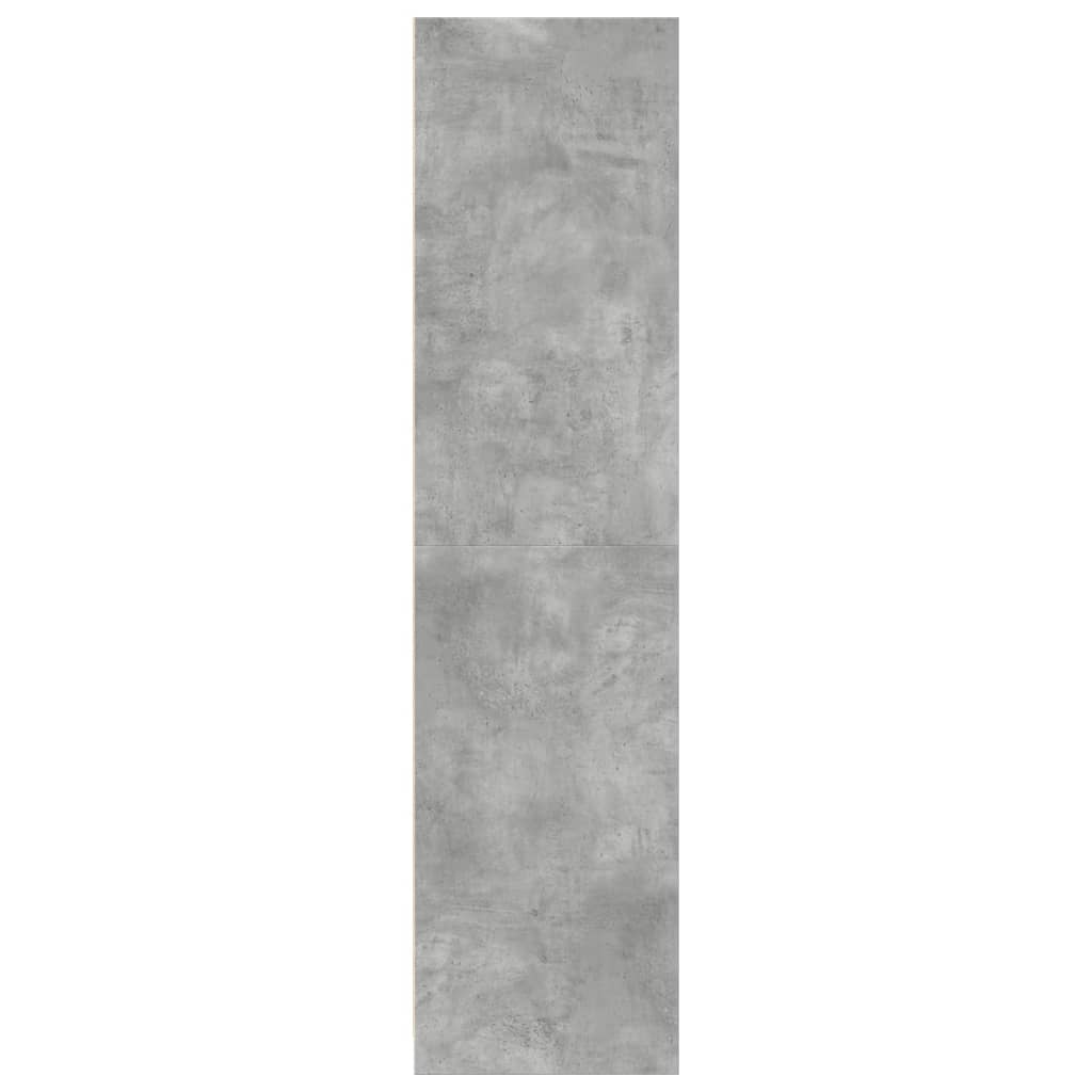 Betonszürke szerelt fa ruhásszekrény 30 x 50 x 200 cm