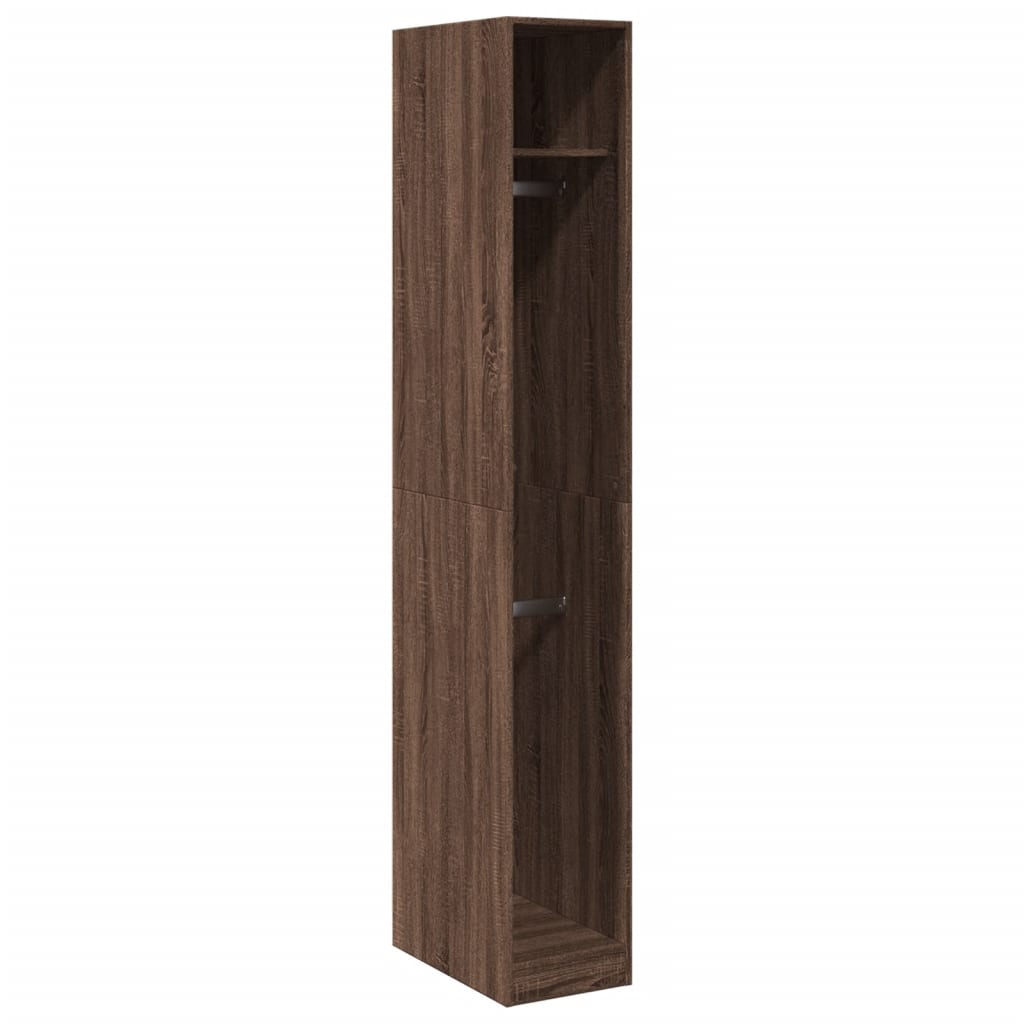 Barna tölgy színű szerelt fa ruhásszekrény 30 x 50 x 200 cm Barna tölgy színű szerelt fa ruhásszekrény 30 x 50 x 200 cm