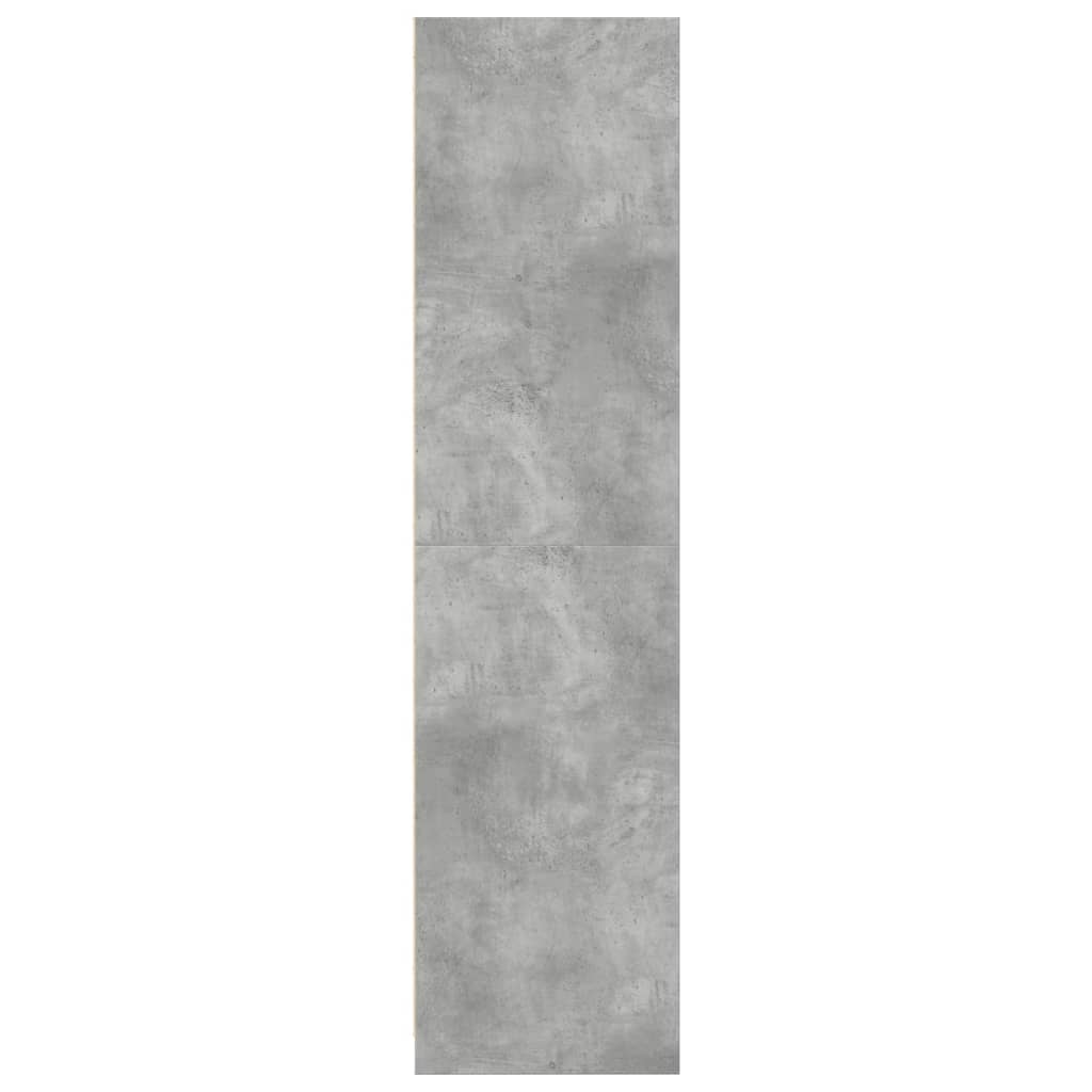 Betonszürke szerelt fa ruhásszekrény 50 x 50 x 200 cm Betonszürke szerelt fa ruhásszekrény 50 x 50 x 200 cm