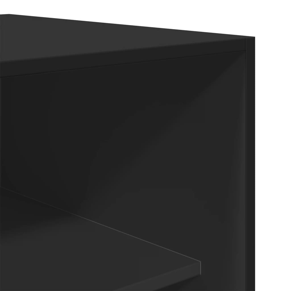 Fekete szerelt fa ruhásszekrény 80 x 50 x 200 cm Fekete szerelt fa ruhásszekrény 80 x 50 x 200 cm