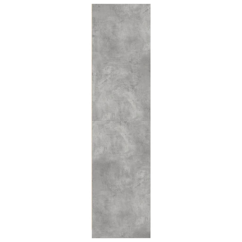 Betonszürke szerelt fa ruhásszekrény 80 x 50 x 200 cm Betonszürke szerelt fa ruhásszekrény 80 x 50 x 200 cm