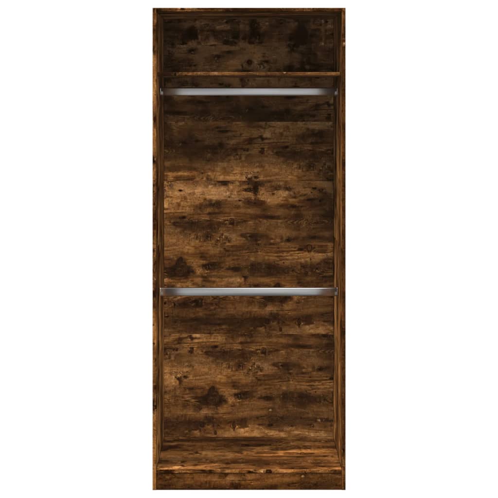 Füstös tölgy színű szerelt fa ruhásszekrény 80 x 50 x 200 cm