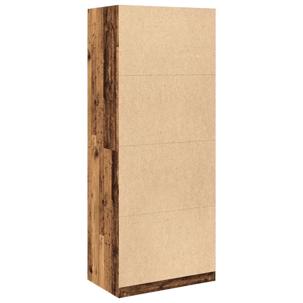 Antik fa színű szerelt fa ruhásszekrény 80 x 50 x 200 cm Antik fa színű szerelt fa ruhásszekrény 80 x 50 x 200 cm