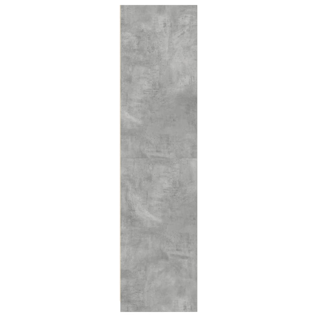 Betonszürke forgácslap ruhásszekrény 100 x 50 x 200 cm
