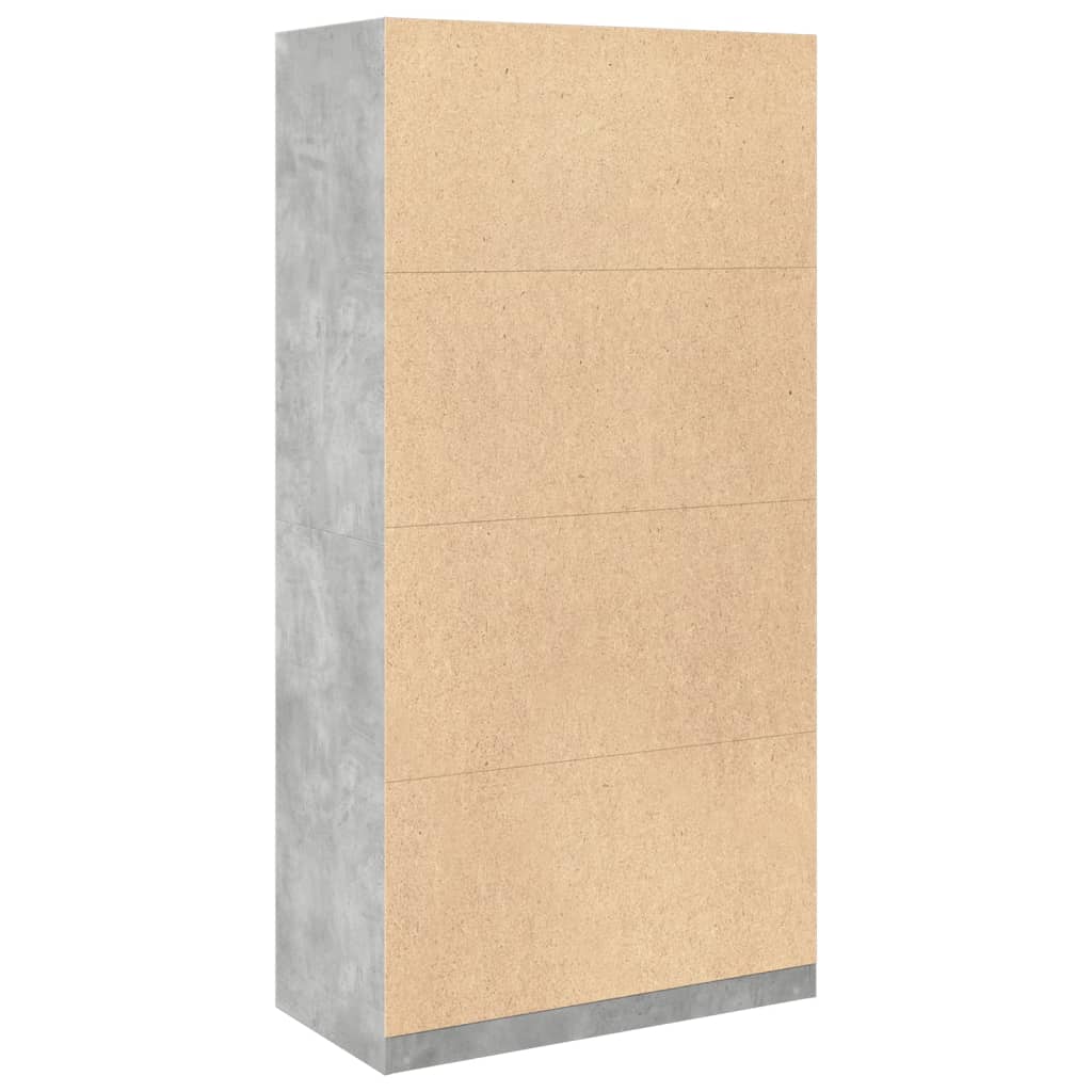 Betonszürke forgácslap ruhásszekrény 100 x 50 x 200 cm