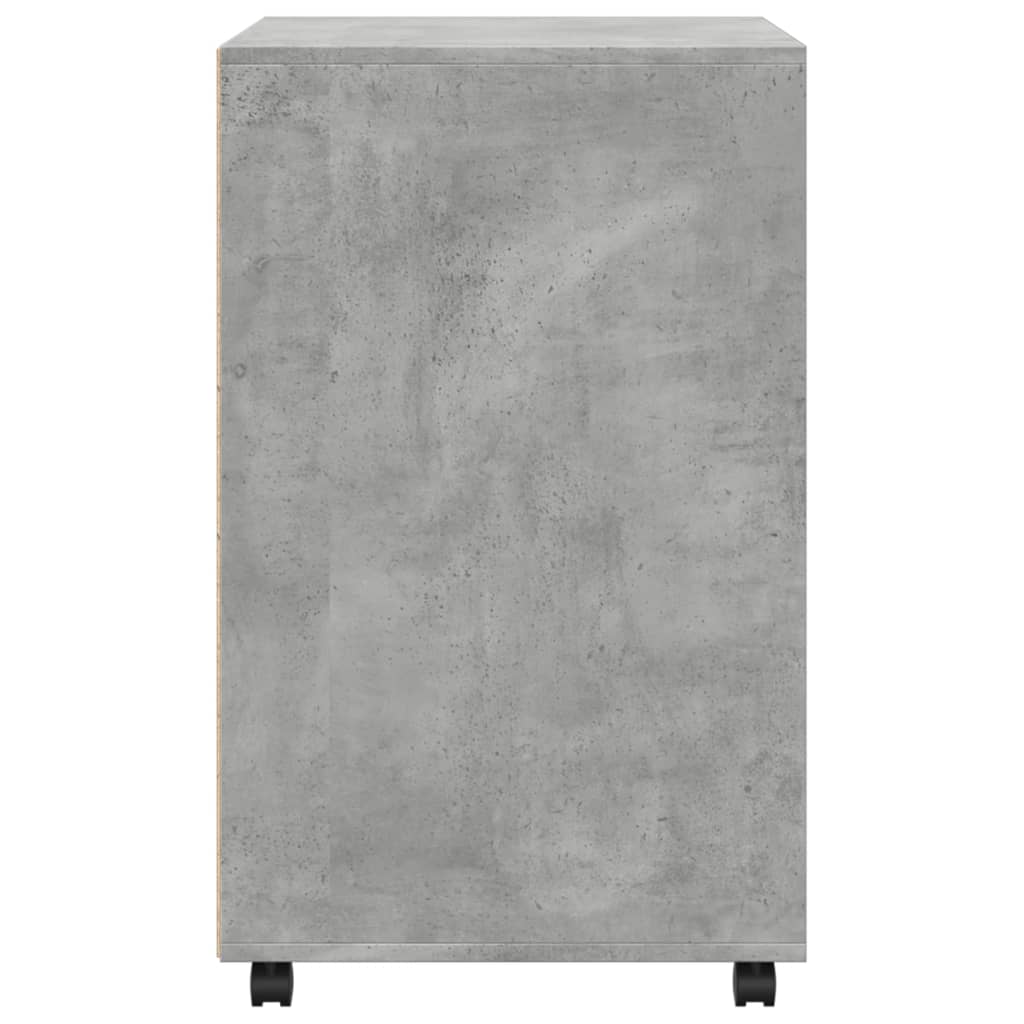Betonszürke forgácslap kerekes szekrény 60 x 48 x 81 cm