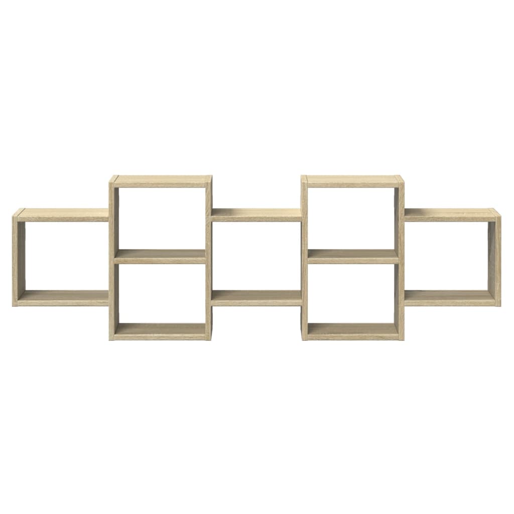 Sonoma tölgy színű szerelt fa fali polc 129 x 18 x 42 cm