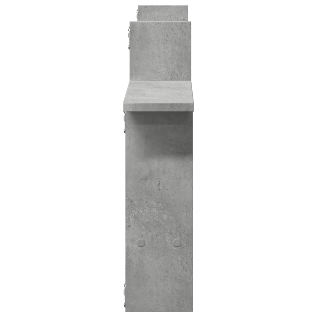 2 db betonszürke szerelt fa fali polc 50 x 12 x 50 cm 2 db betonszürke szerelt fa fali polc 50 x 12 x 50 cm