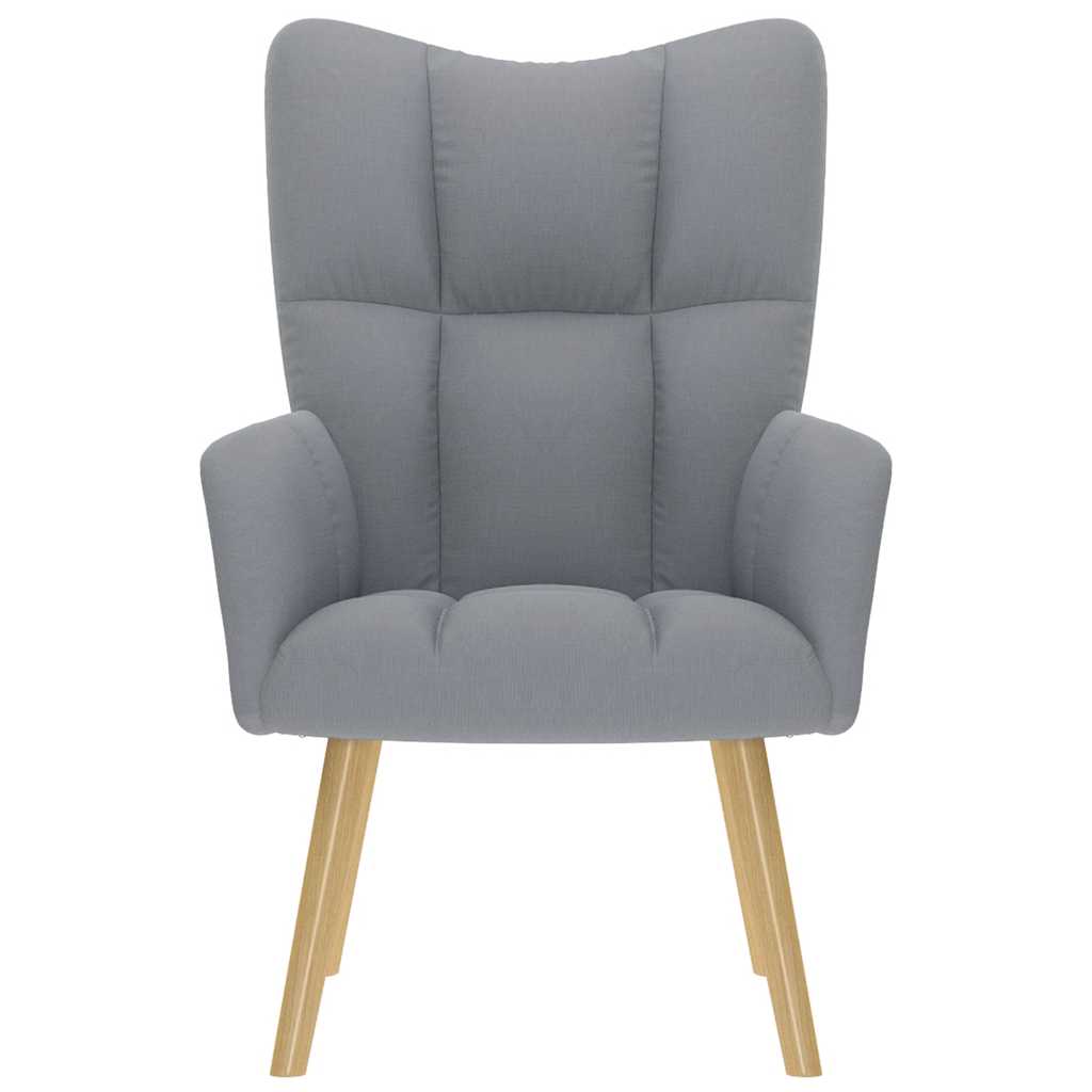 Világosszürke szövet pihenőfotel