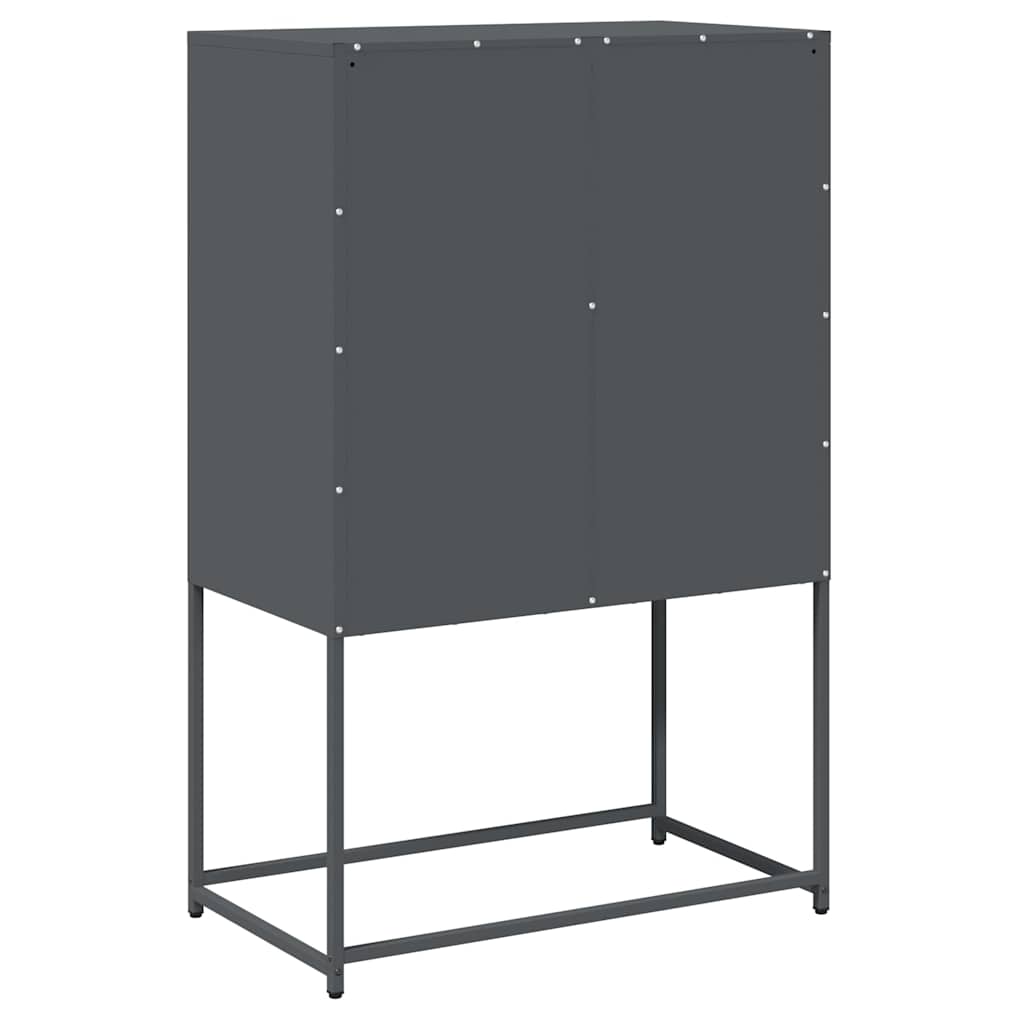 Highboard antracit 68x39x107 cm acél